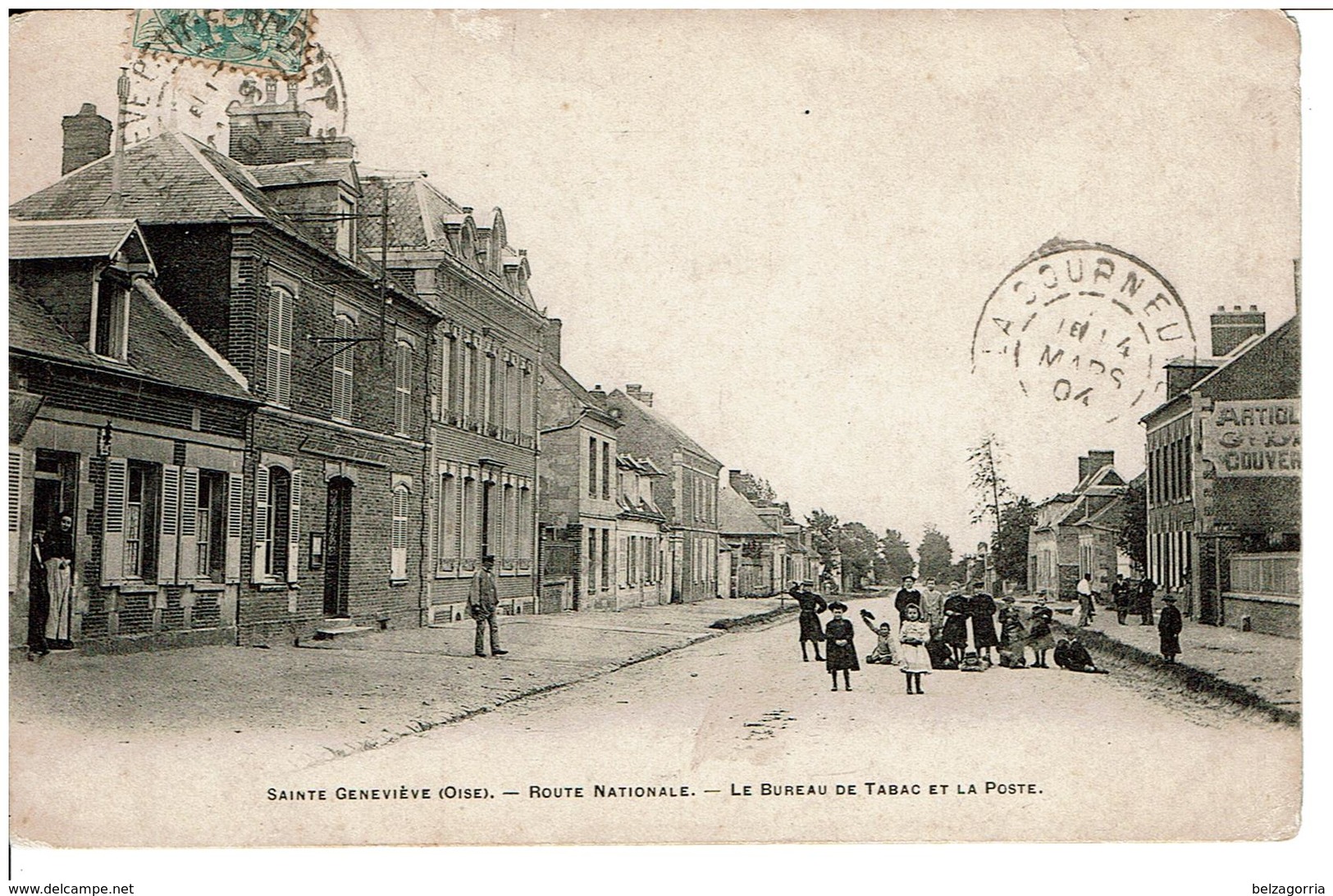 SAINTE GENEVIEVE *  Route Nationale - Le Bureau De Tabac Et La Poste - Sainte-Geneviève