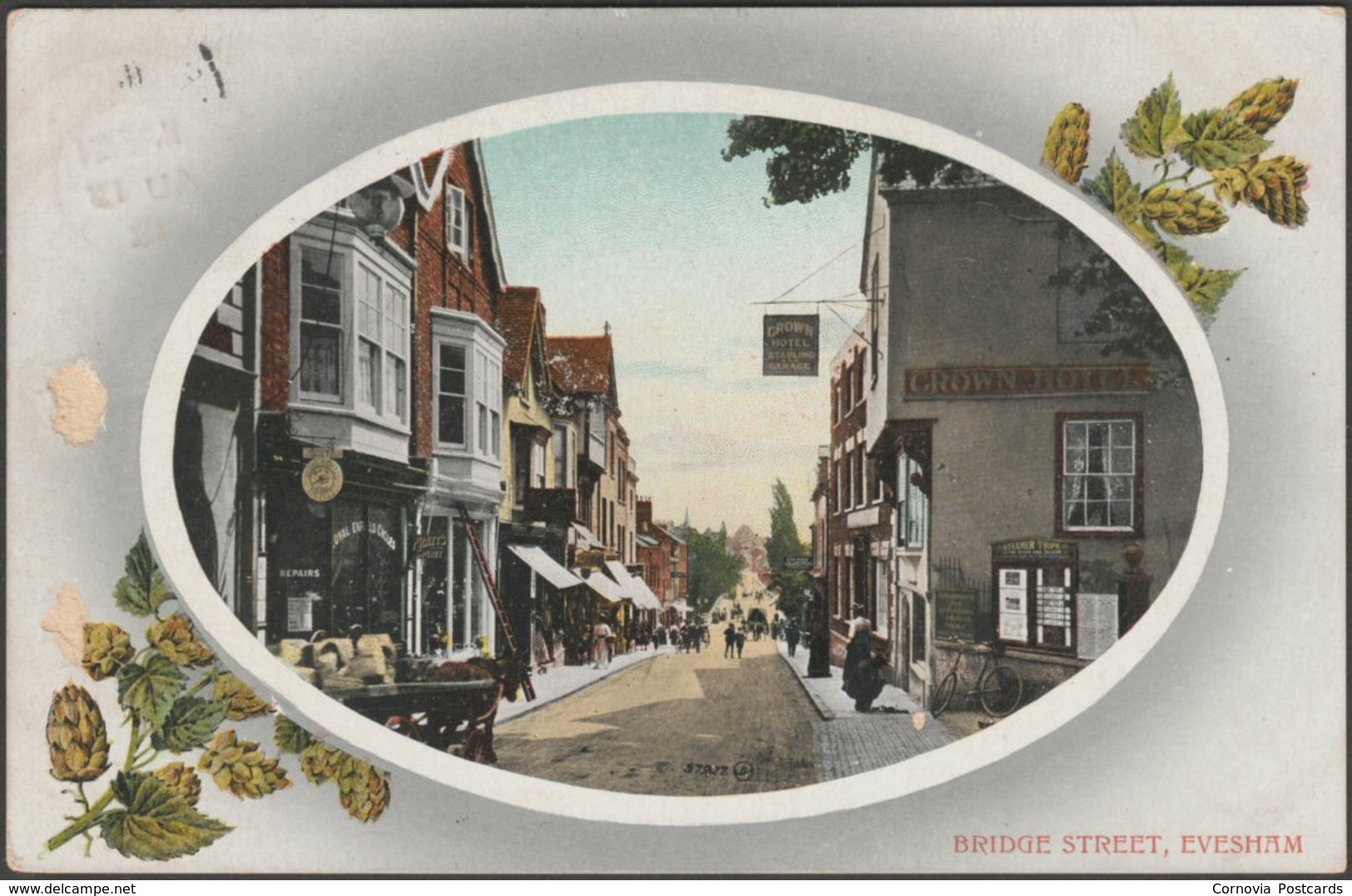 Bridge Street, Evesham, Worcestershire, 1912 - Valentine's Postcard - Evesham