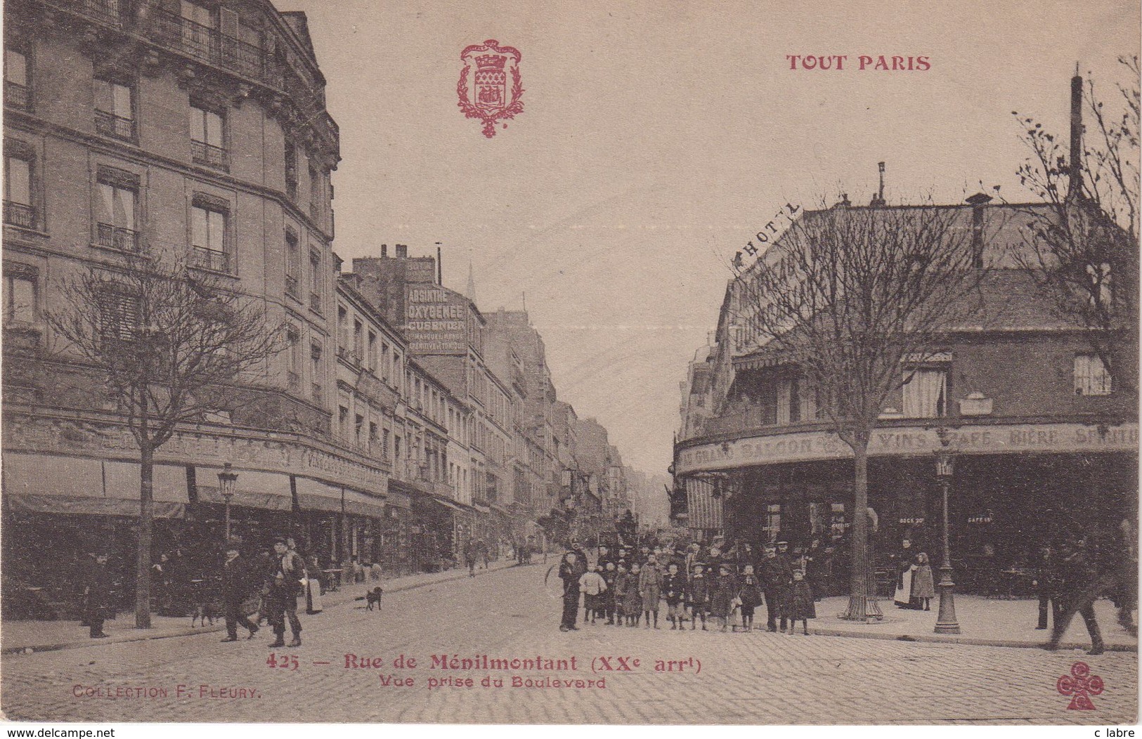 PARIS XX : Rue De Ménilmontant . Vue Prise Du Boulevard . - Paris (20)