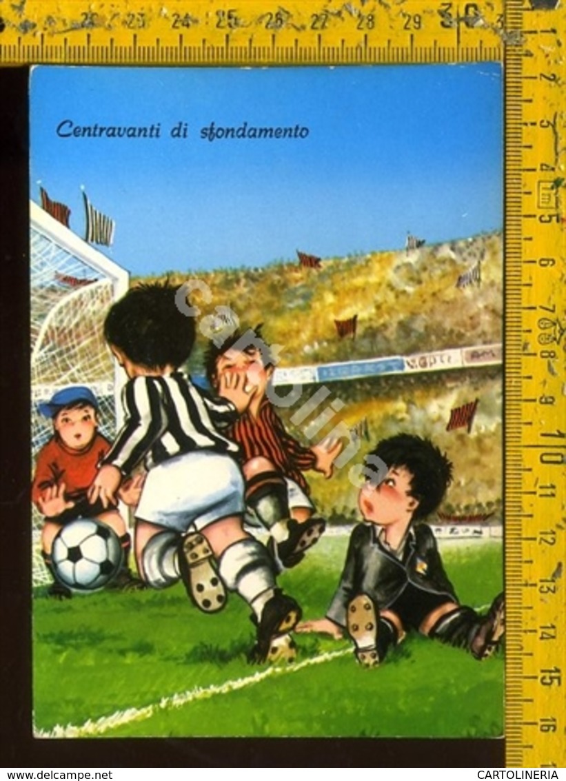 Bambini Umoristica Calcio Milan Juventus - Cartoline Umoristiche