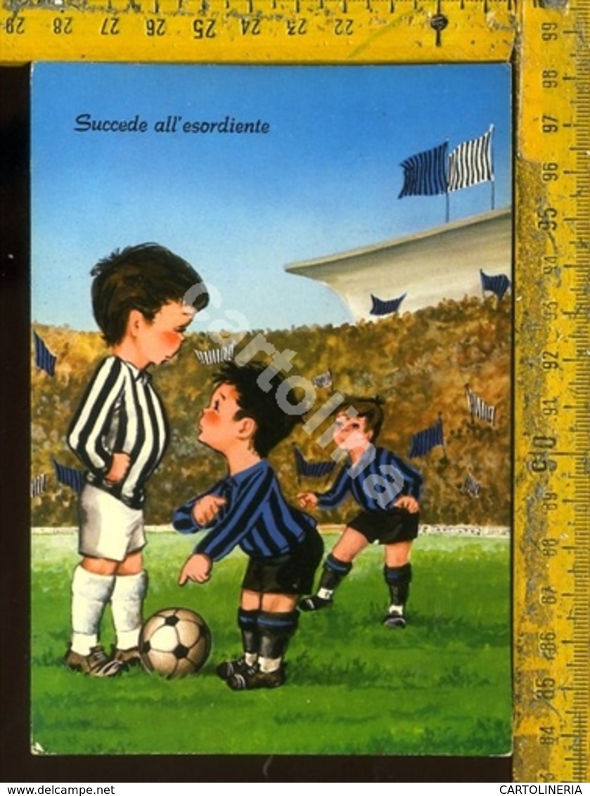 Bambini Umoristica Calcio Inter Juventus - Cartoline Umoristiche