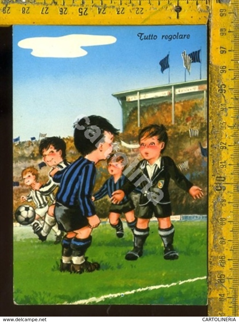 Bambini Umoristica Calcio Inter Juventus - Cartoline Umoristiche