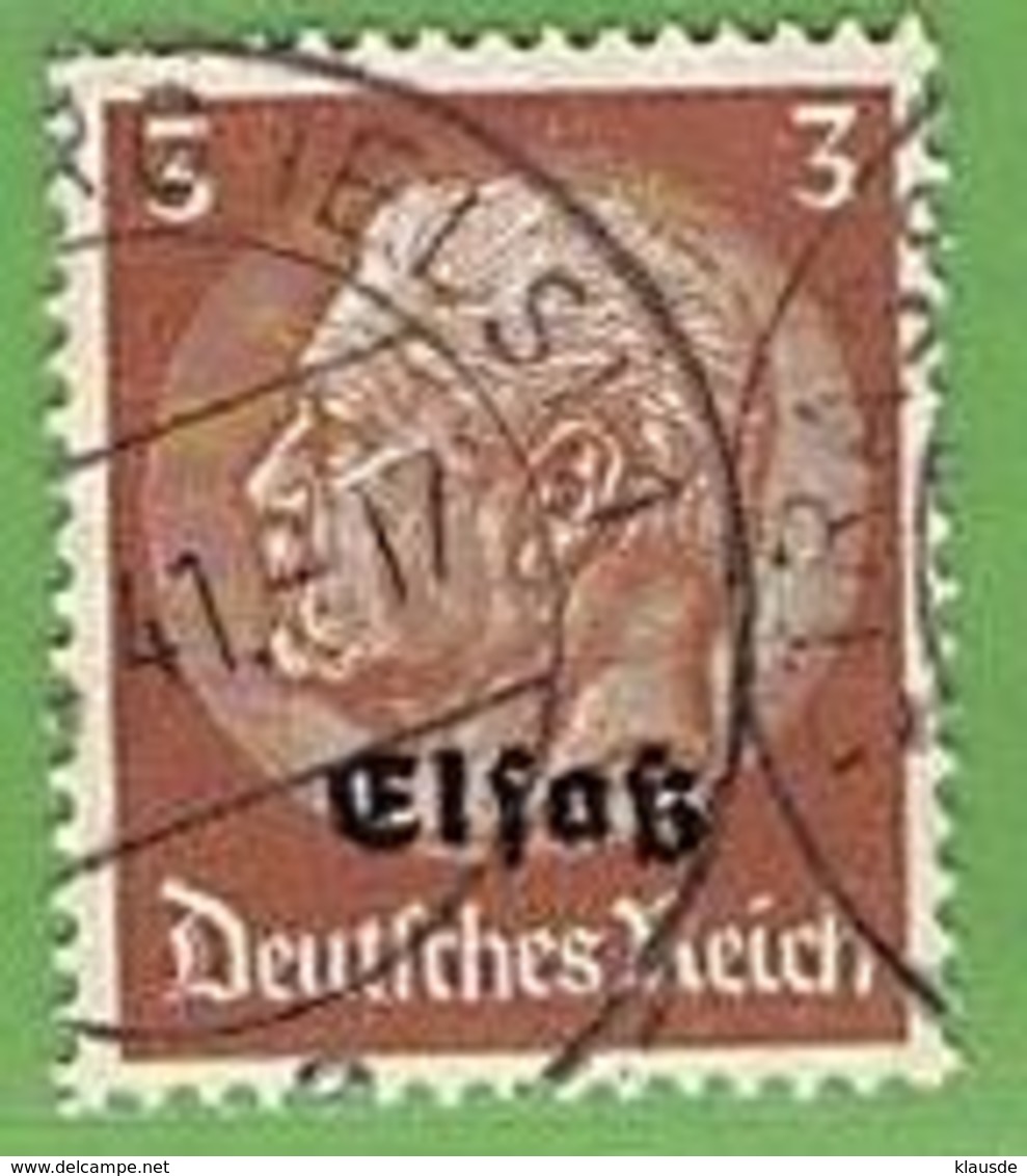 MiNr. 1 O Deutschland Besetzte Gebiete II.WK Elsass - Besetzungen 1938-45