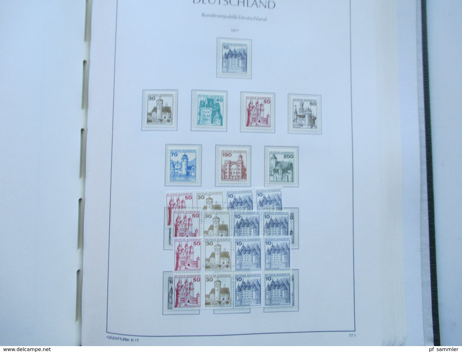 BRD Slg. in 2 Leuchtturm VD Alben Vordrucke 1949 - 2001 Anfangs gestempelt, ab Ende 60er Jahre - 2000 fast komplett **