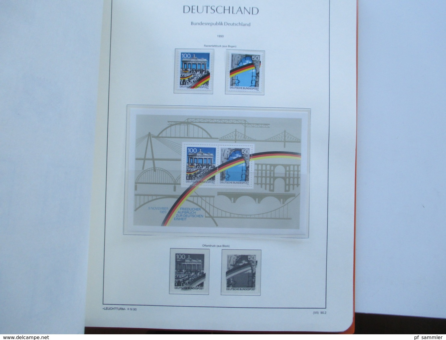 BRD Slg. in 2 Leuchtturm VD Alben Vordrucke 1949 - 2001 Anfangs gestempelt, ab Ende 60er Jahre - 2000 fast komplett **