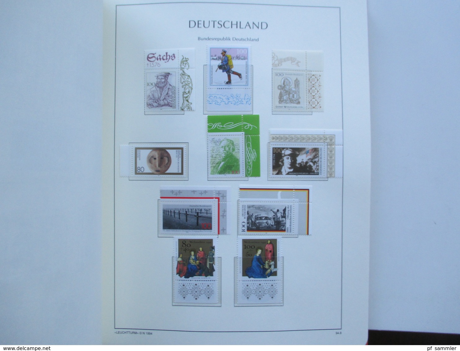 BRD Slg. in 2 Leuchtturm VD Alben Vordrucke 1949 - 2001 Anfangs gestempelt, ab Ende 60er Jahre - 2000 fast komplett **