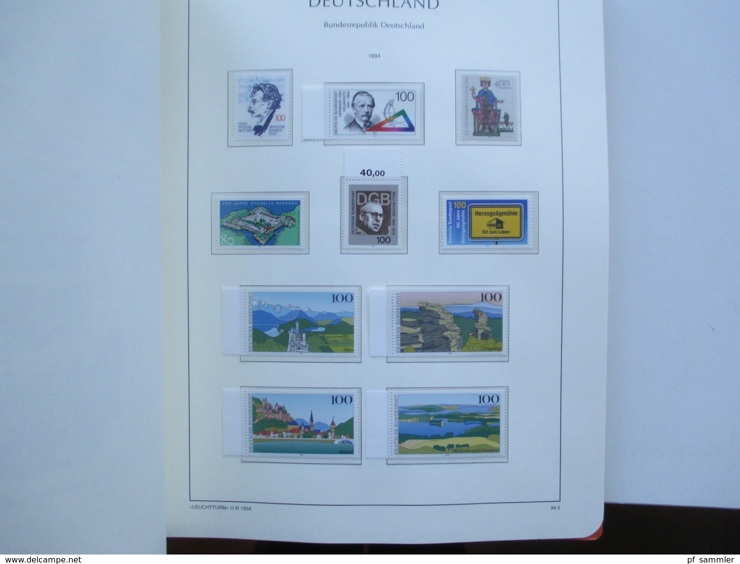 BRD Slg. in 2 Leuchtturm VD Alben Vordrucke 1949 - 2001 Anfangs gestempelt, ab Ende 60er Jahre - 2000 fast komplett **