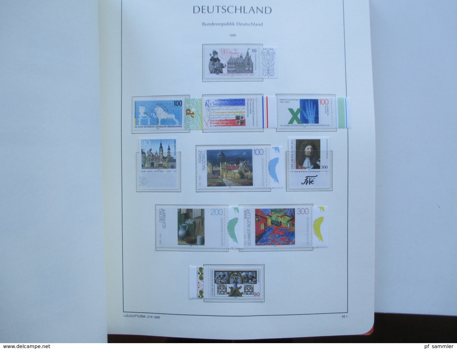 BRD Slg. in 2 Leuchtturm VD Alben Vordrucke 1949 - 2001 Anfangs gestempelt, ab Ende 60er Jahre - 2000 fast komplett **