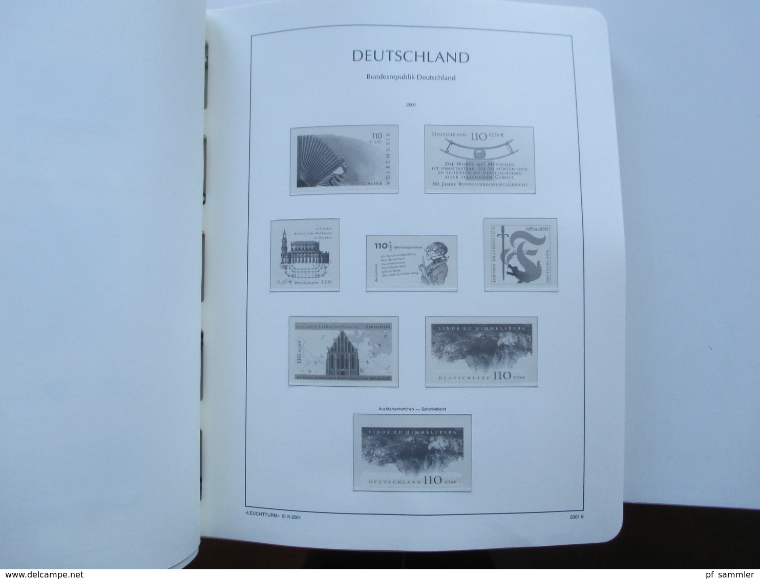 BRD Slg. in 2 Leuchtturm VD Alben Vordrucke 1949 - 2001 Anfangs gestempelt, ab Ende 60er Jahre - 2000 fast komplett **