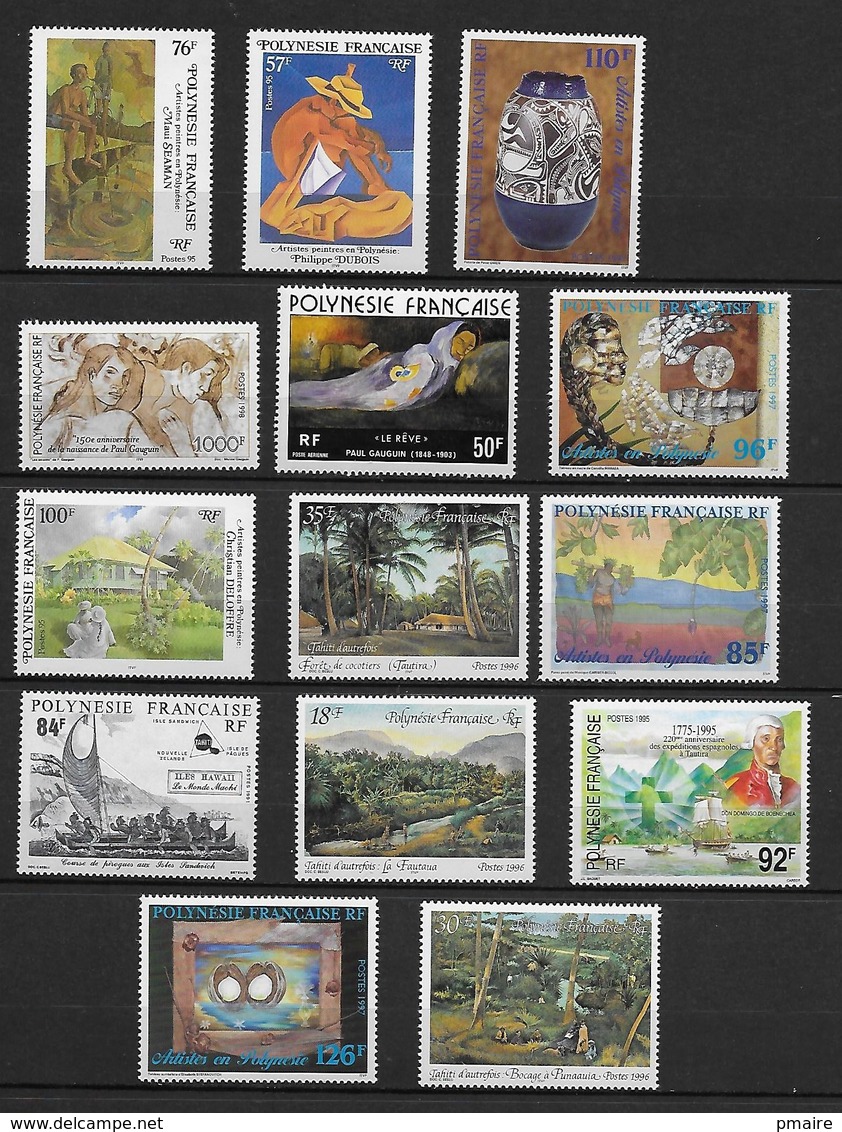 Lotpm 102 Polynésie Neufs ***  Lot De 14 Timbres Dont Yvert N° 564 , PA 113 Etc  Voir Description Port Simple Offert - Collections, Lots & Séries