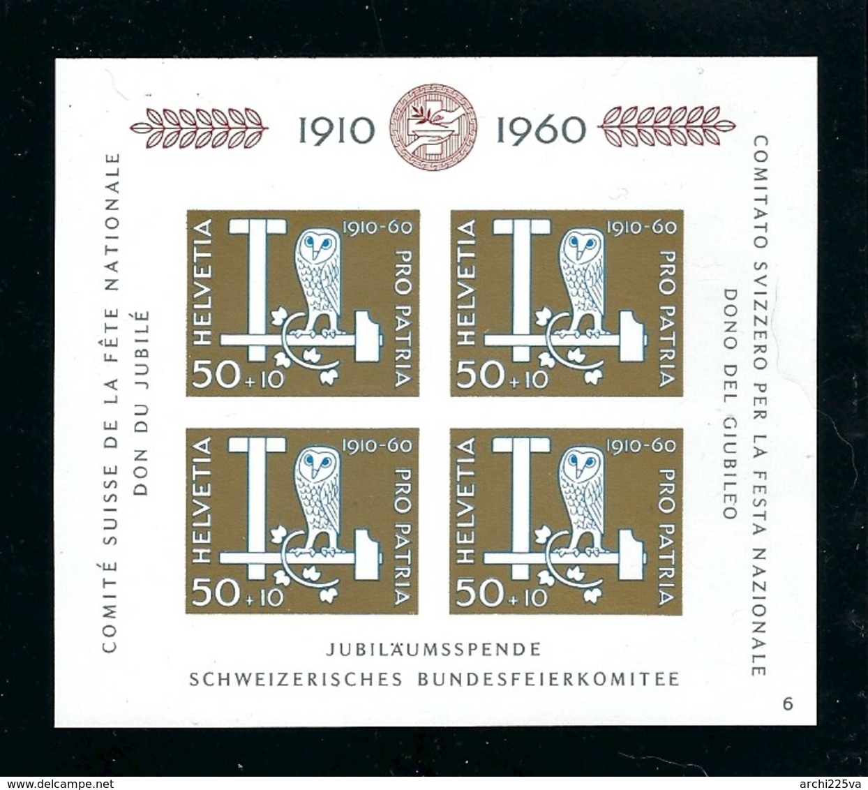 SVIZZERA - 1936 / 1984 - COLLEZIONE  di 15 FOGLIETTI - nuovi ** e usati - cat. 1022 € - tutte serie complete