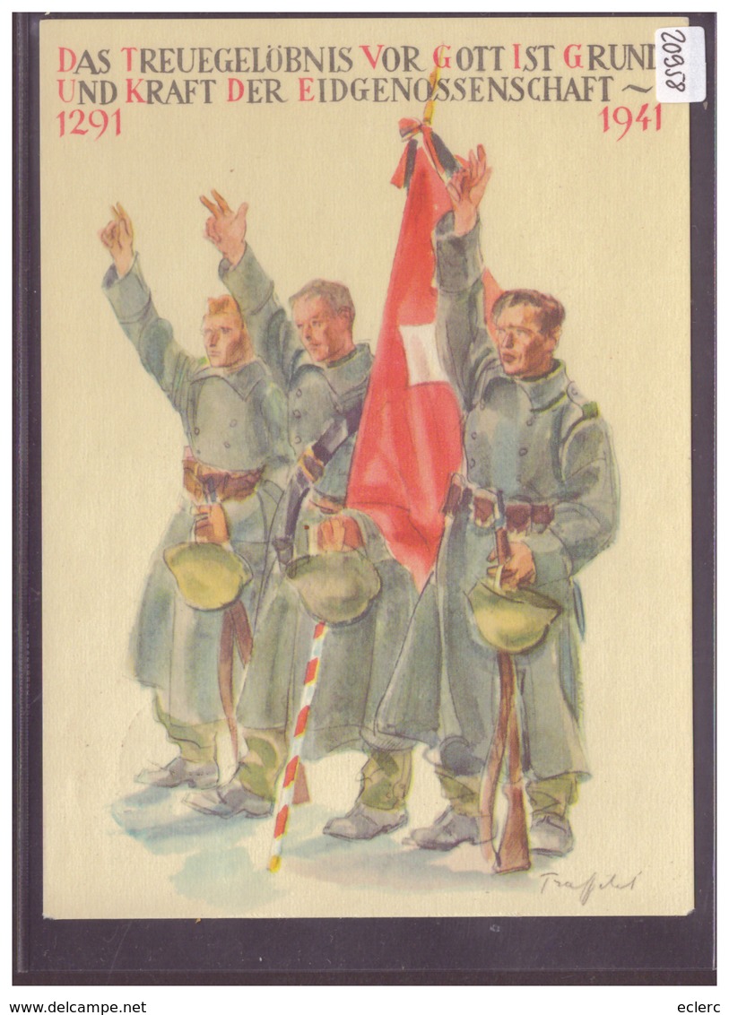 FORMAT 10x15cm - ARMEE SUISSE - MILITAIRE - SERMENT DU DRAPEAU 1941 - TB - Au