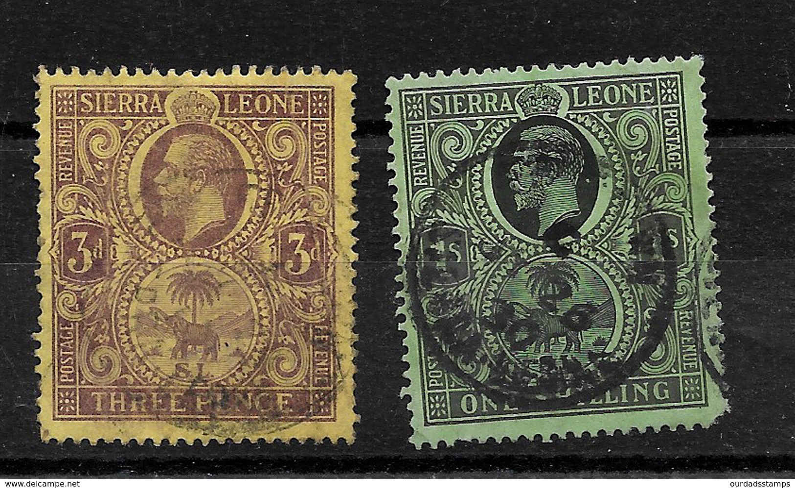 Sierra Leone, 1912 KGV Selection To 1/- Used, With Shade Variations (7382) - Sierra Leone (...-1960)