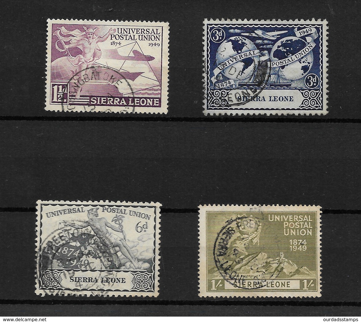 Sierra Leone, KGVI 1949 UPU Anniversary, Complete Set Used (7387) - Sierra Leone (...-1960)