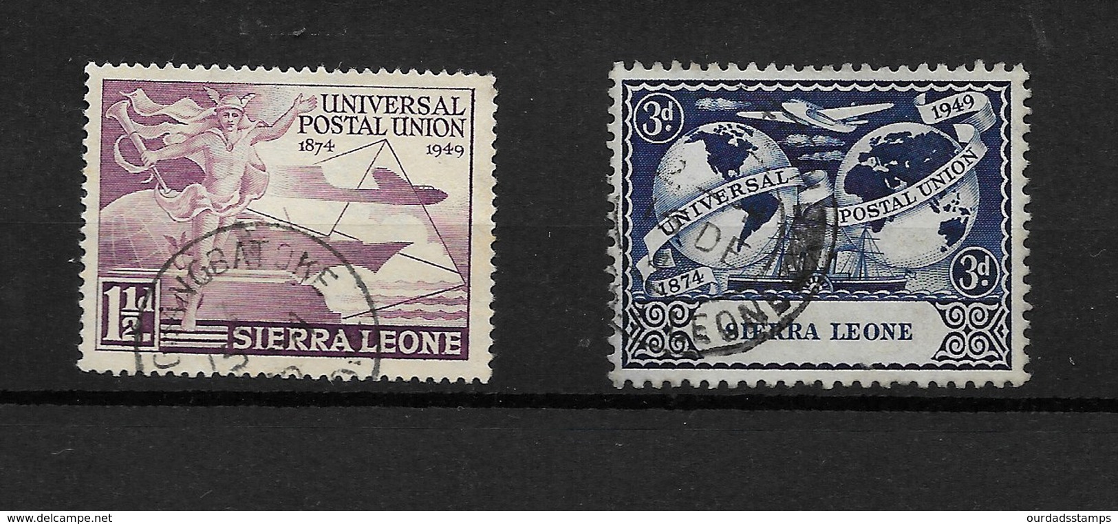 Sierra Leone, KGVI 1949 UPU Anniversary, Complete Set Used (7387) - Sierra Leone (...-1960)