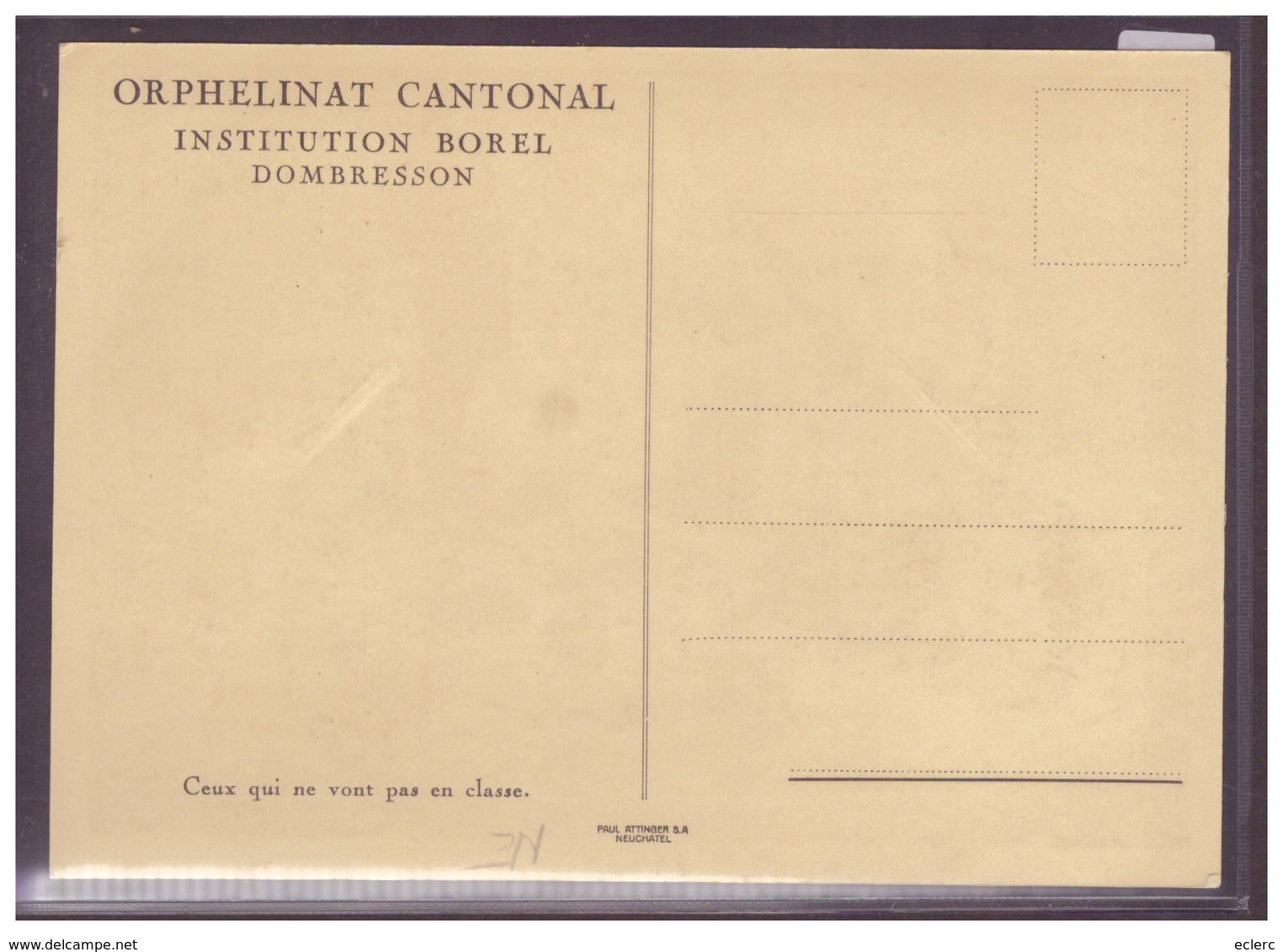 FORMAT 10x15cm - DOMBRESSON - ORPHELINAT CANTONAL  - INSTITUTION BOREL - TB - Dombresson 