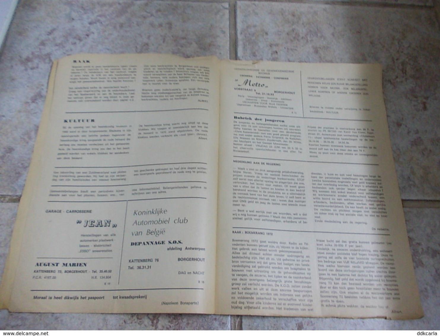 Algemeen Informatieblad Gemeentebelangen Uw Partij Borgerhout Juni 1971 - Autres & Non Classés