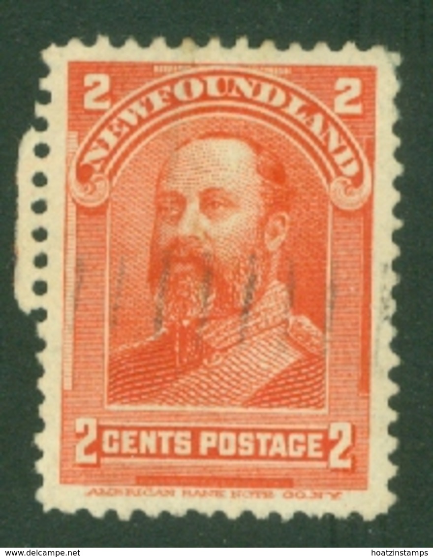 Newfoundland: 1897/1918   Edward VII   SG87   2c   Scarlet   Used - 1865-1902