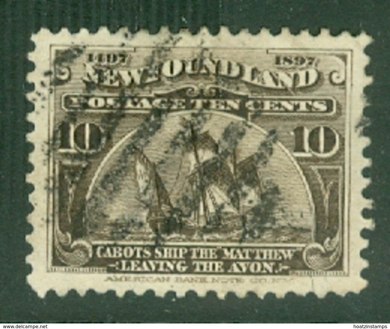 Newfoundland: 1897   400th Anniv Of Discovery Of Newfoundland   SG73   10c     Used - 1865-1902