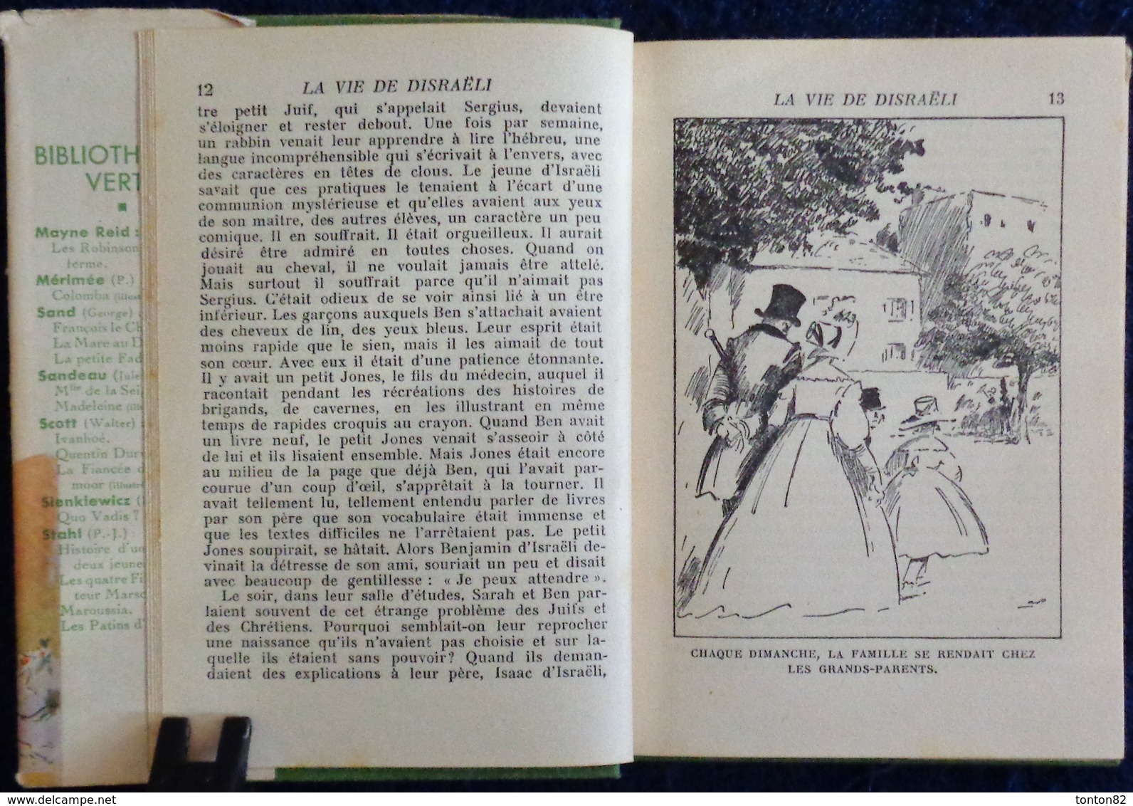 André Maurois - La Vie De Disraëli - Hachette - Bibliothèque Verte - ( 1938 ) - Illustrations : André Pécoud . - Bibliotheque Verte