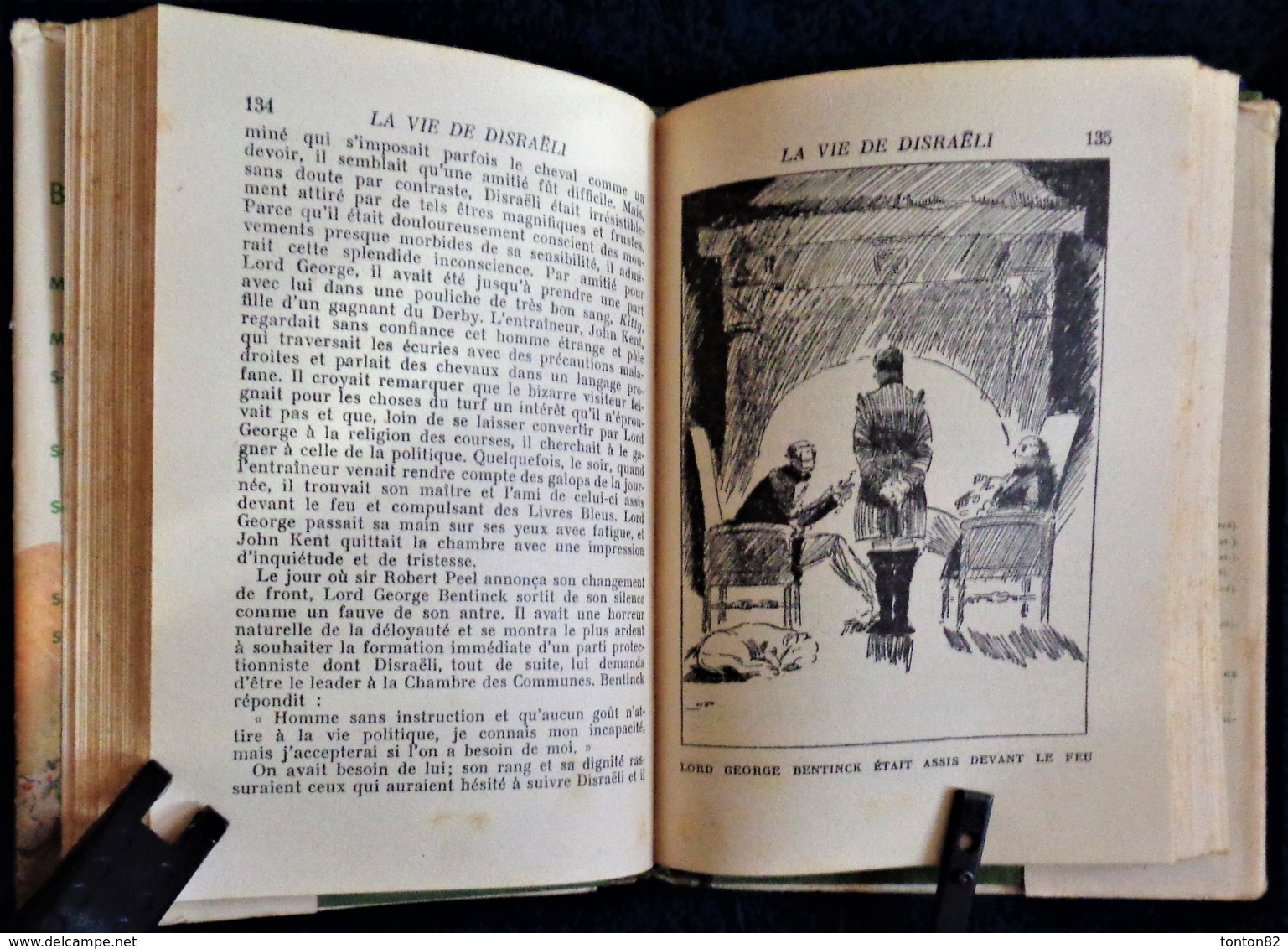 André Maurois - La Vie De Disraëli - Hachette - Bibliothèque Verte - ( 1938 ) - Illustrations : André Pécoud . - Bibliotheque Verte