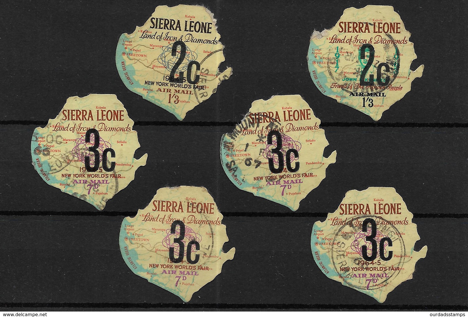 Sierra Leone, 1964 Decimal Currency Optd 4th Issue, Duplicated Selection (7408) - Sierra Leone (1961-...)