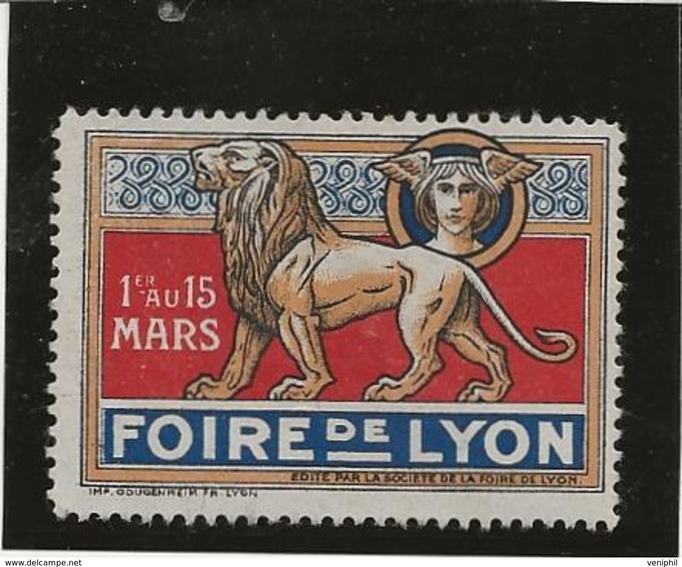 VIGNETTE FOIRE DE LYON 1920 - Toerisme (Vignetten)