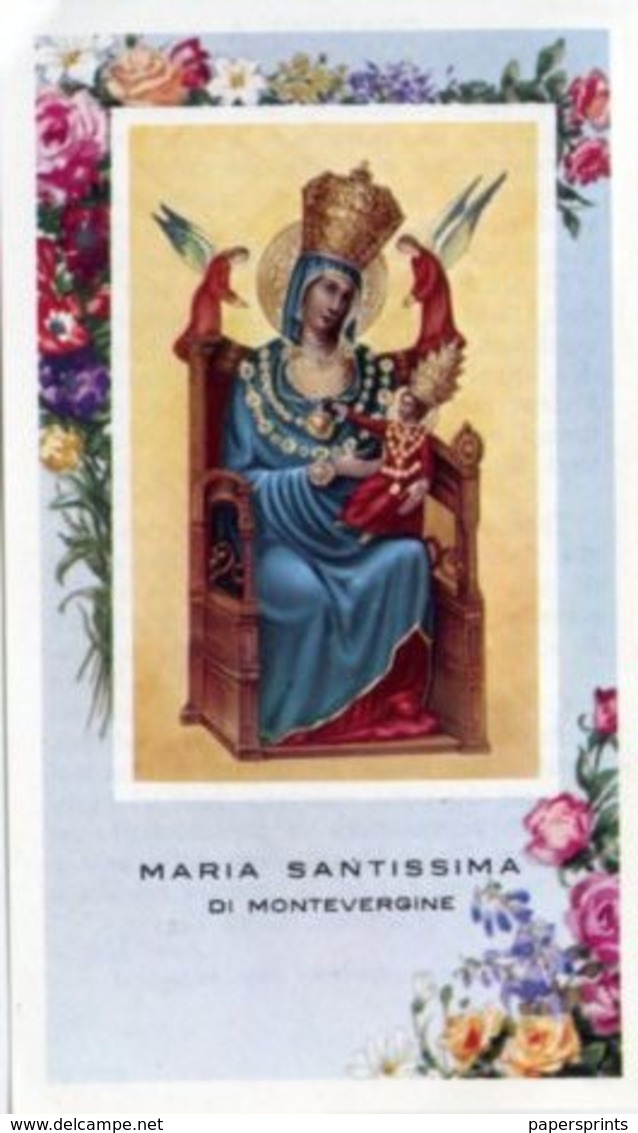 Santuario Di Montevergine (Avellino) - Santino MARIA SANTISSIMA DI MONTEVERGINE- PERFETTO P91 - Religione & Esoterismo