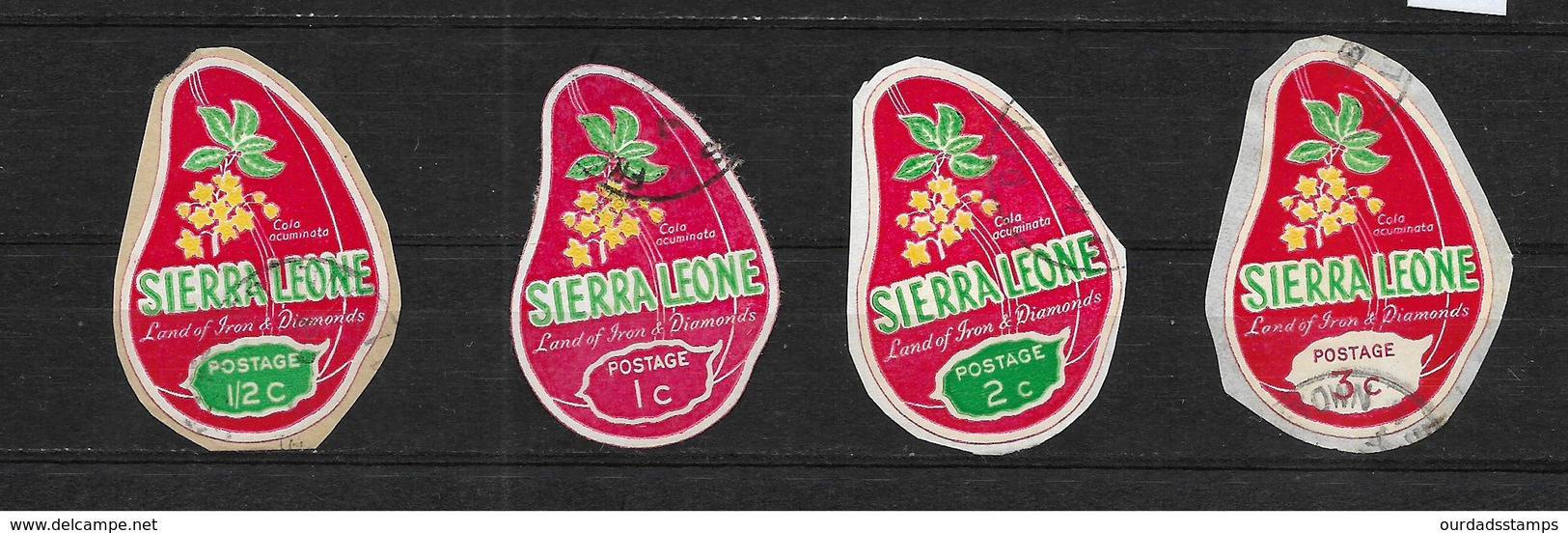 Sierra Leone, 1968 Cola Plant Set Alternative Colour Value Tablet, Used (7414) - Sierra Leone (1961-...)