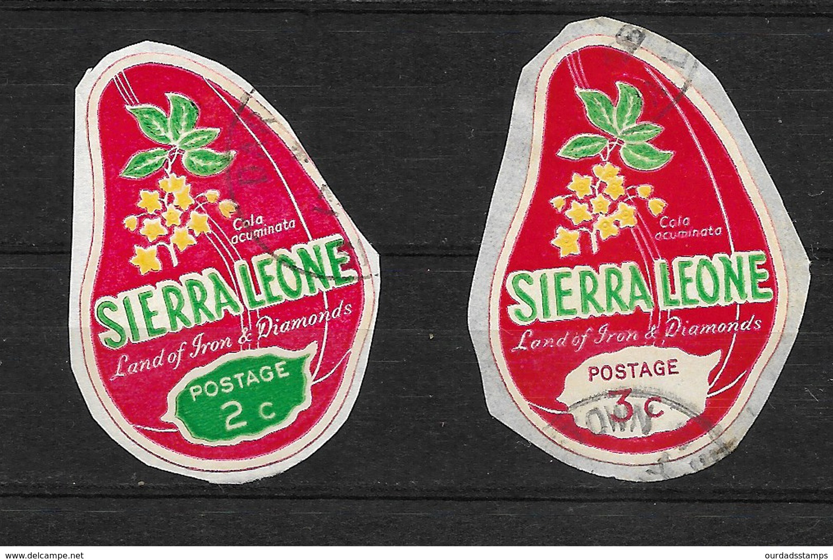 Sierra Leone, 1968 Cola Plant Set Alternative Colour Value Tablet, Used (7414) - Sierra Leone (1961-...)