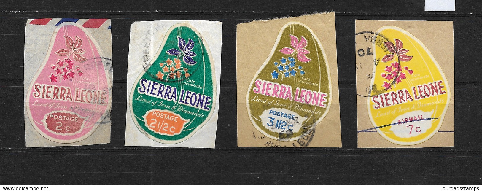 Sierra Leone, 1969 Cola Plant Colour Change Set Complete Used (7415) - Sierra Leone (1961-...)