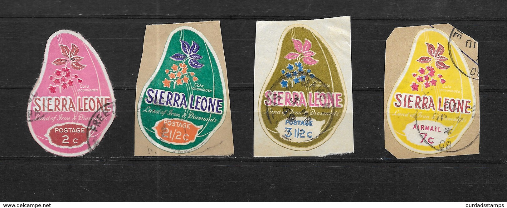 Sierra Leone, 1969 Cola Plant Colour Change Set Complete Used (7416) - Sierra Leone (1961-...)