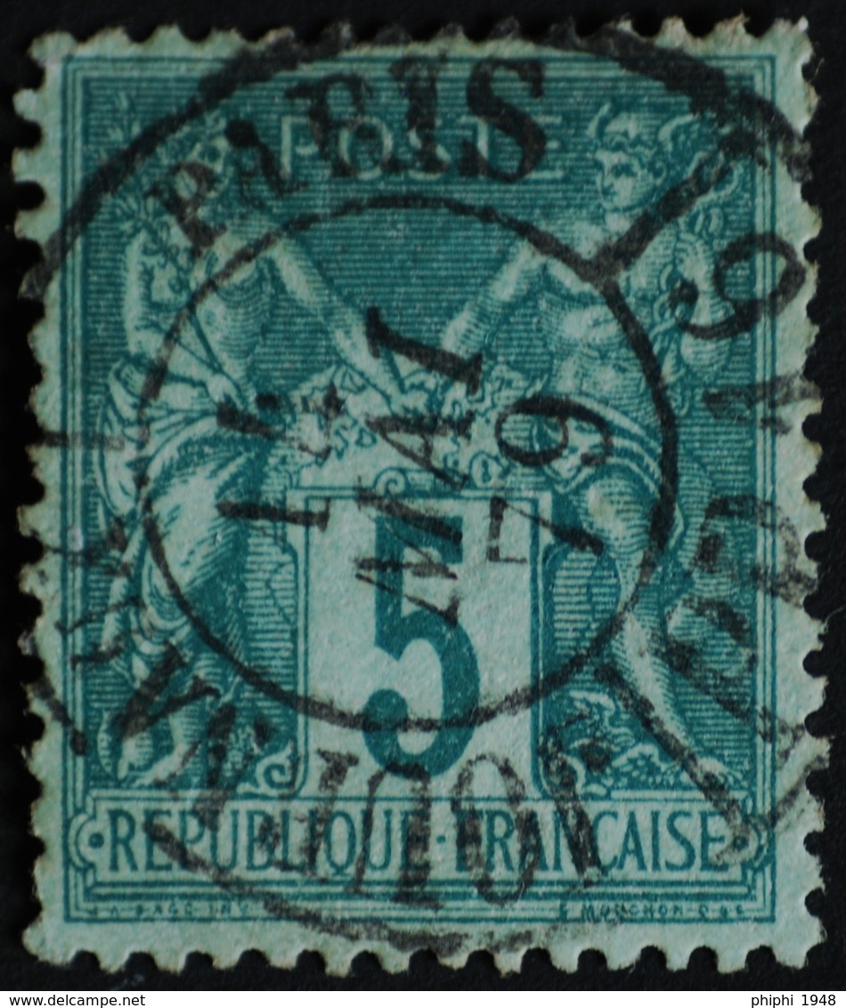 Sage N°75 Type Il O.(CAD) PARIS Journaux 14 Mai 1879 (Bur 16 ) - 1876-1898 Sage (Type II)