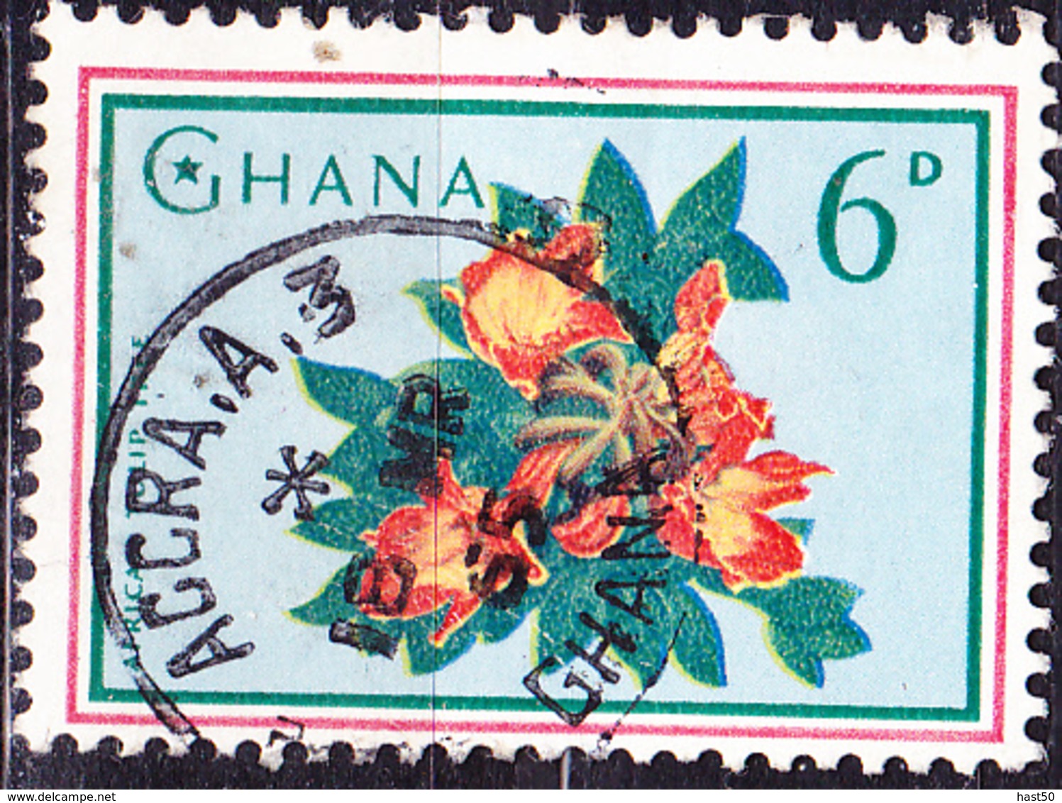 Ghana - Afrikanischer Tulpenbaum (Spathodea Campanulata) (Mi.Nr.: 203) 1964 - Gest Used Obl. - Ghana (1957-...)
