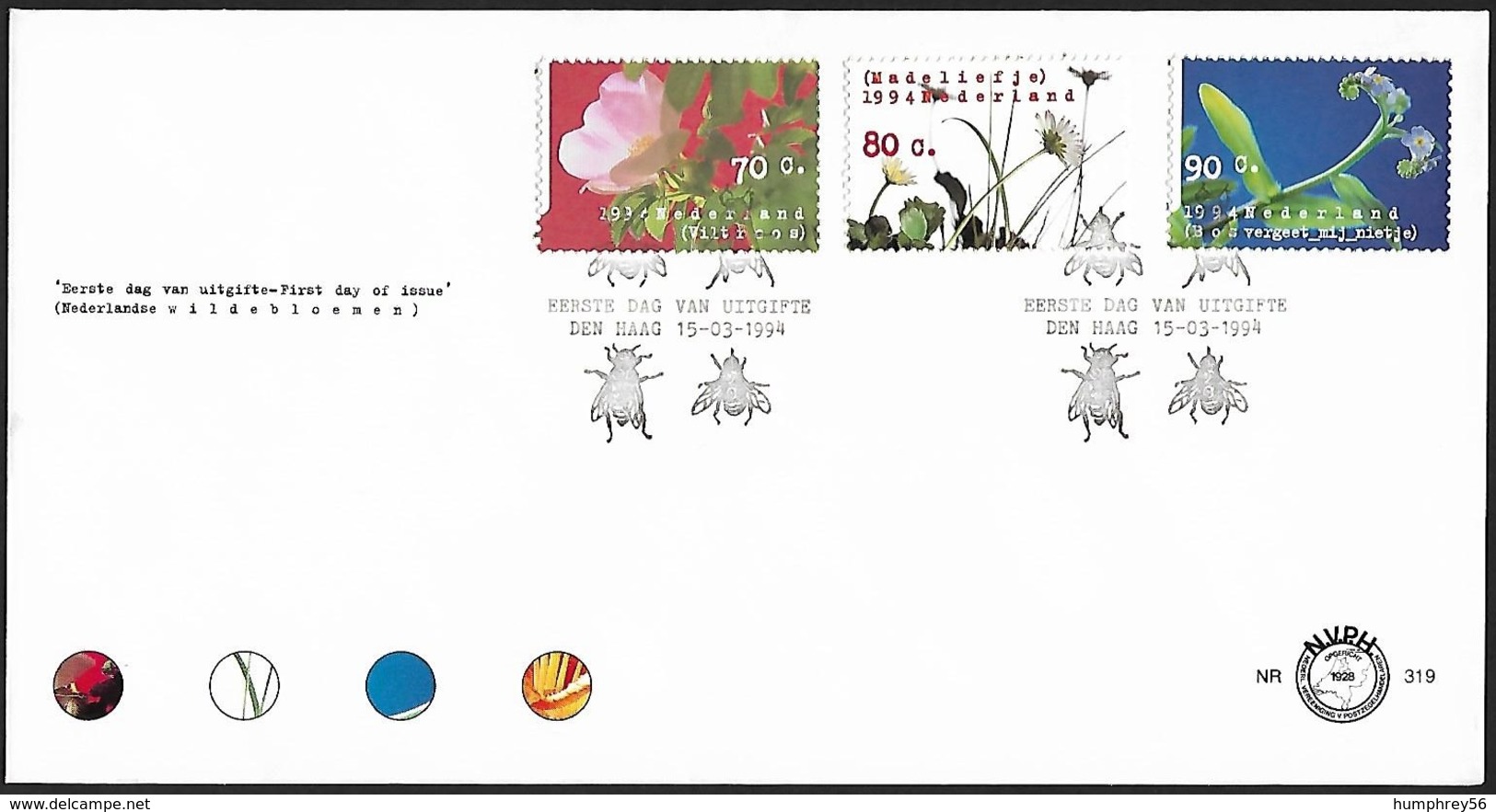 1994 - NEDERLAND - FDC Nature & Environment + SG 1719/1721 + DEN HAAG - FDC