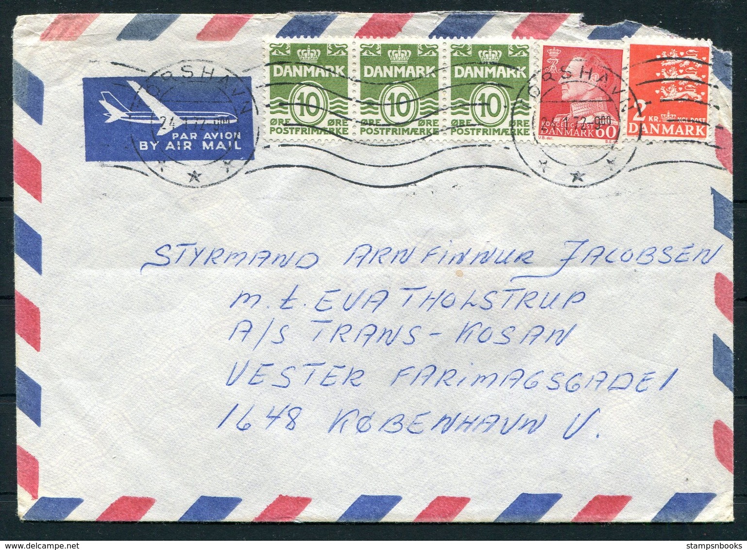 1972 Faroe Islands Airmail Cover Thorshavn - Copenhagen Denmark - Faroe Islands