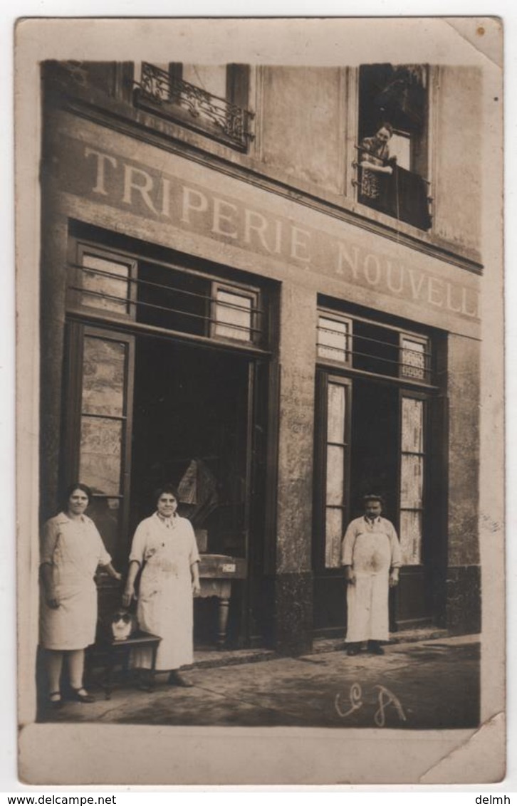 Carte Photo LYON Commerce Triperie Nouvelle Regis Ponsard Rue De Bonnel - Lyon 3