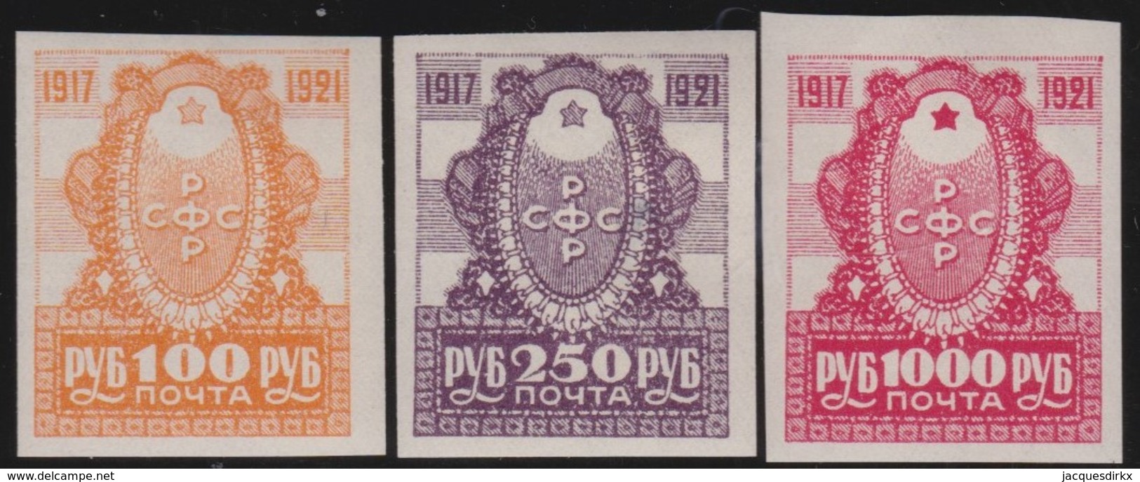 Russia        .   Yvert     .   3 Zegels      .   *     .     Ongebruikt   .    /     .  Mint-hinged - Nuovi