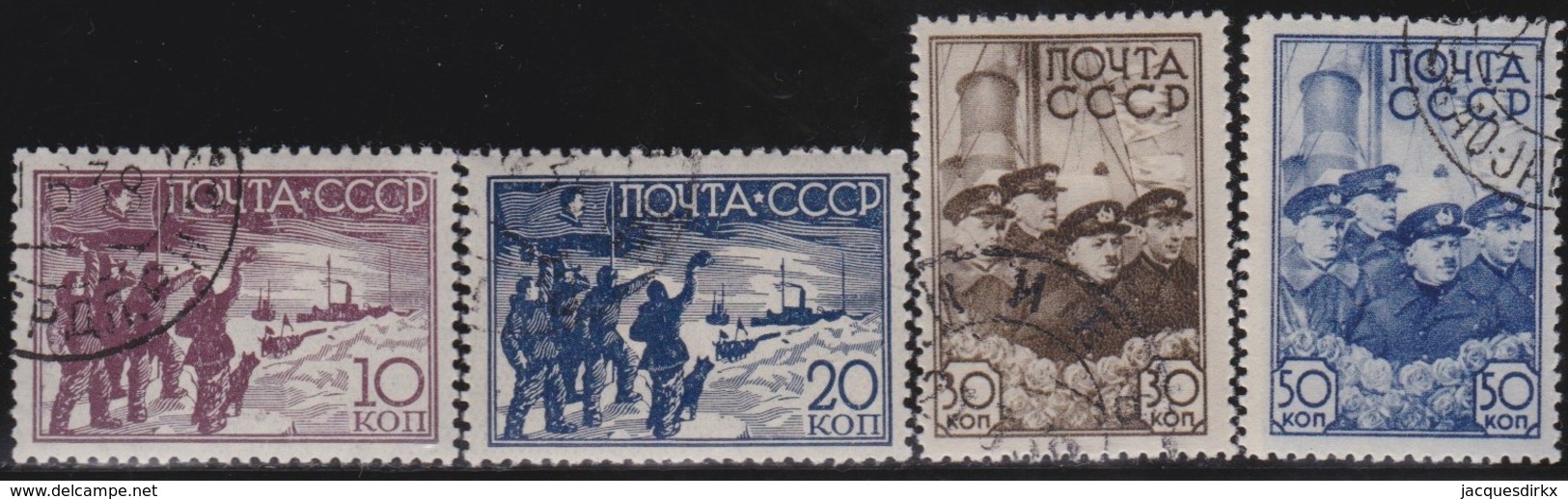 Russia        .   Yvert     .   4 Stamps     .       O     .     Gebruikt   .    /     .    Cancelled - Usati