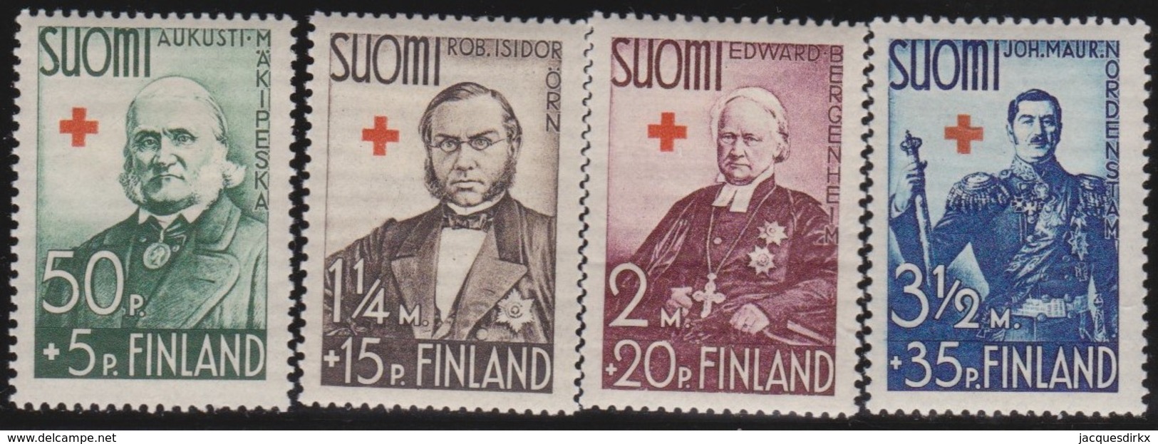 Finland  .   Yvert   .   196/199  .   *   .   Ongebruikt Met Plakker    .   / .   Neuf Avec Charniere - Neufs