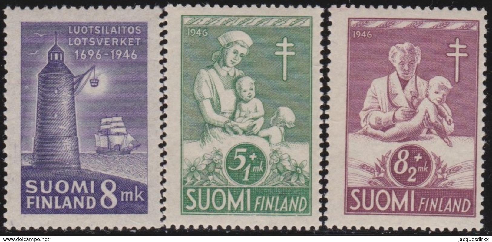 Finland  .   Yvert   .   311/313    .   *   .   Ongebruikt Met Plakker    .   / .   Neuf Avec Charniere - Neufs