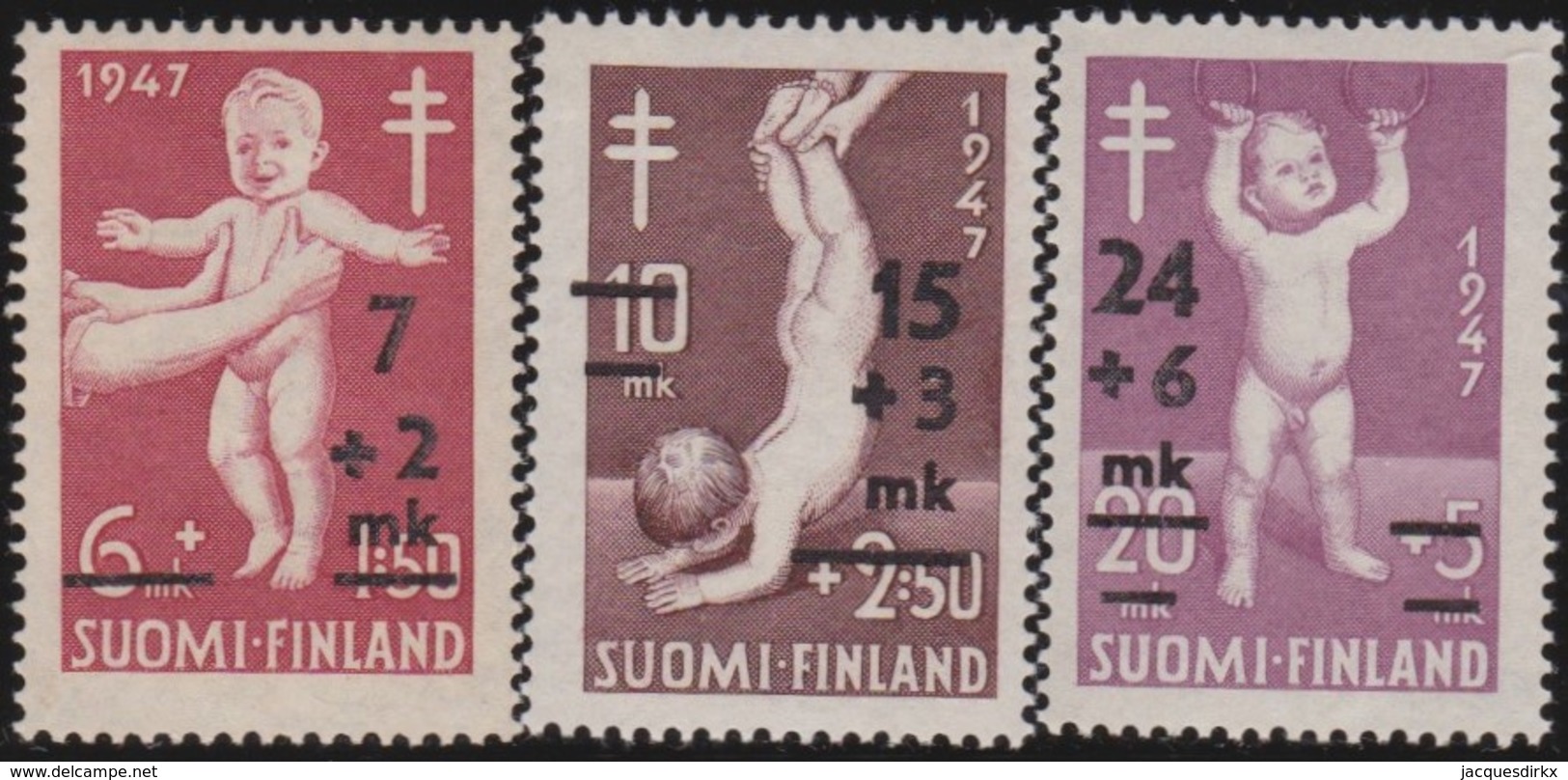 Finland  .   Yvert   .     338/340    .   *   .   Ongebruikt Met Plakker    .   / .   Neuf Avec Charniere - Neufs