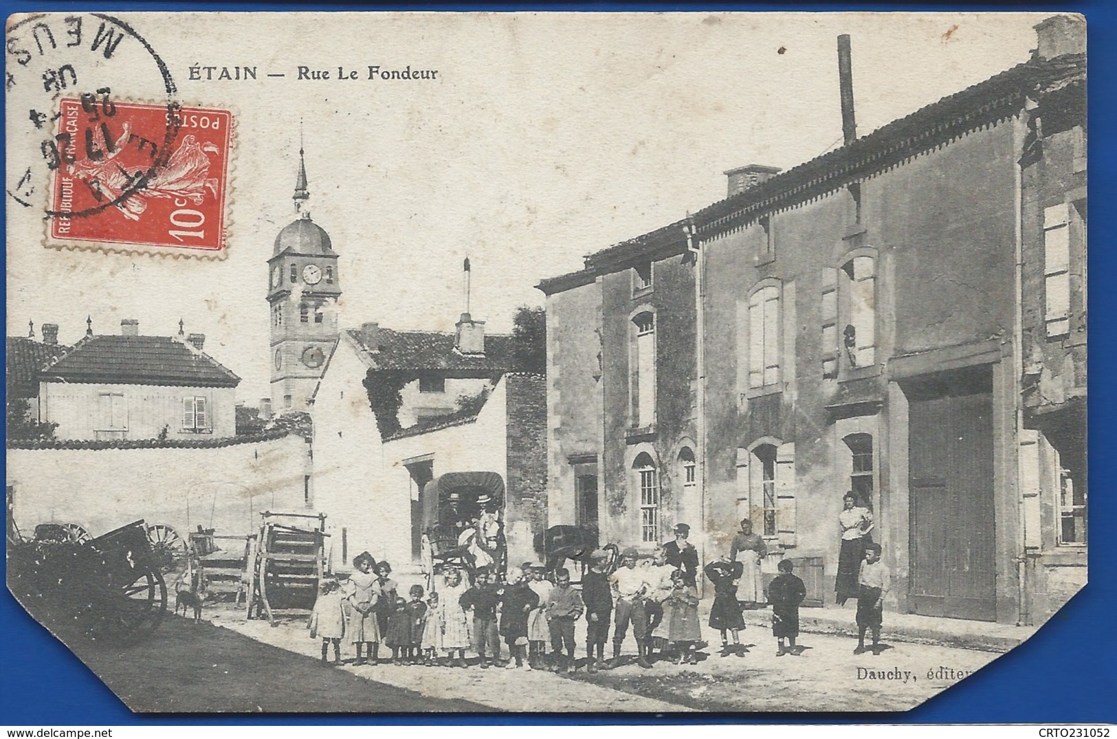ETAIN     Rue Le Fondeur    Animées    écrite En 1908 - Etain