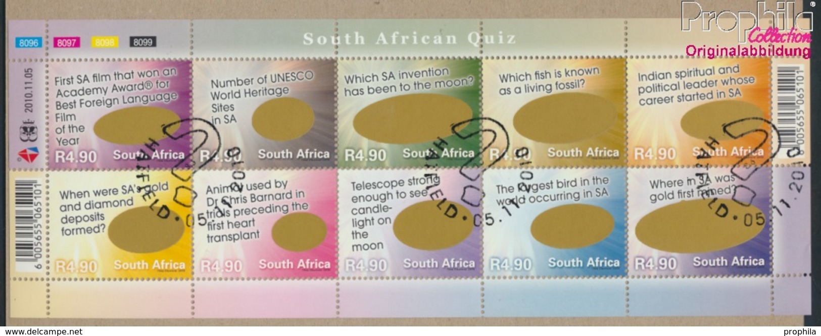 Südafrika 2027-2036 Kleinbogen (kompl.Ausg.) Gestempelt 2010 Südafrika Quiz (9283041 - Gebraucht