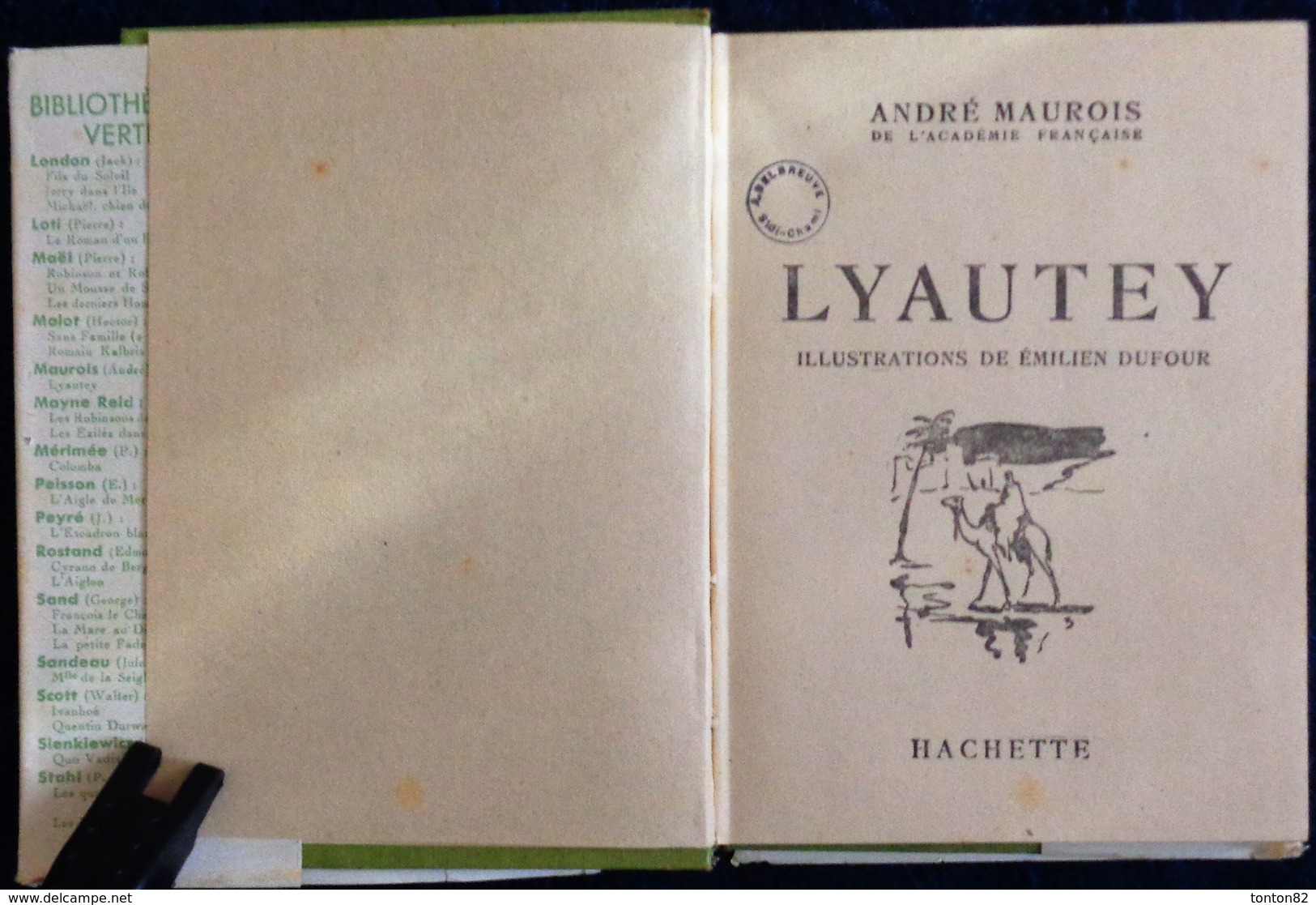 Lamartine - Graziella - Bibliothèque Verte - Hachette  - ( 1946 ) - Bibliothèque Verte