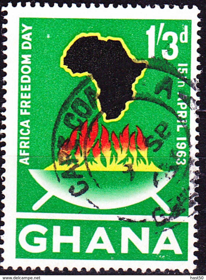 Ghana - Tag Der Afrikanischen Freiheit (Mi.Nr.: 143) 1963 - Gest Used Obl. - Ghana (1957-...)