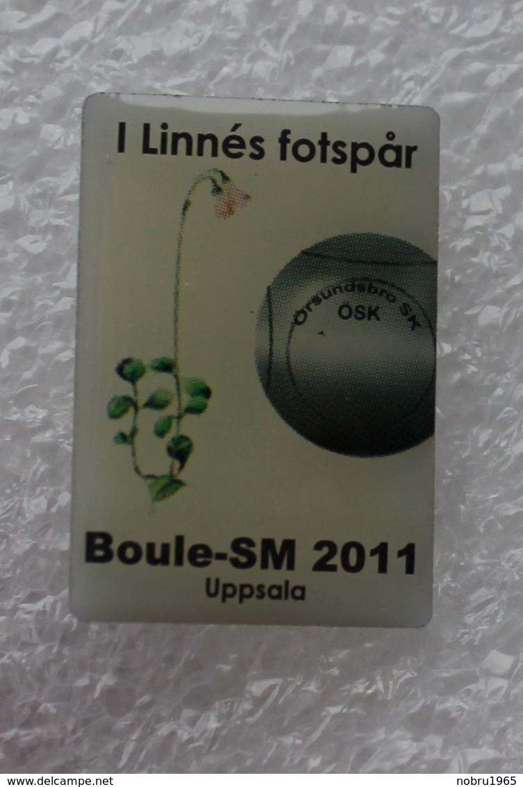 Pins Pétanque Boule . Boule-SM Uppsala 2011 . Muguet . Voir Description - Bowls - Pétanque