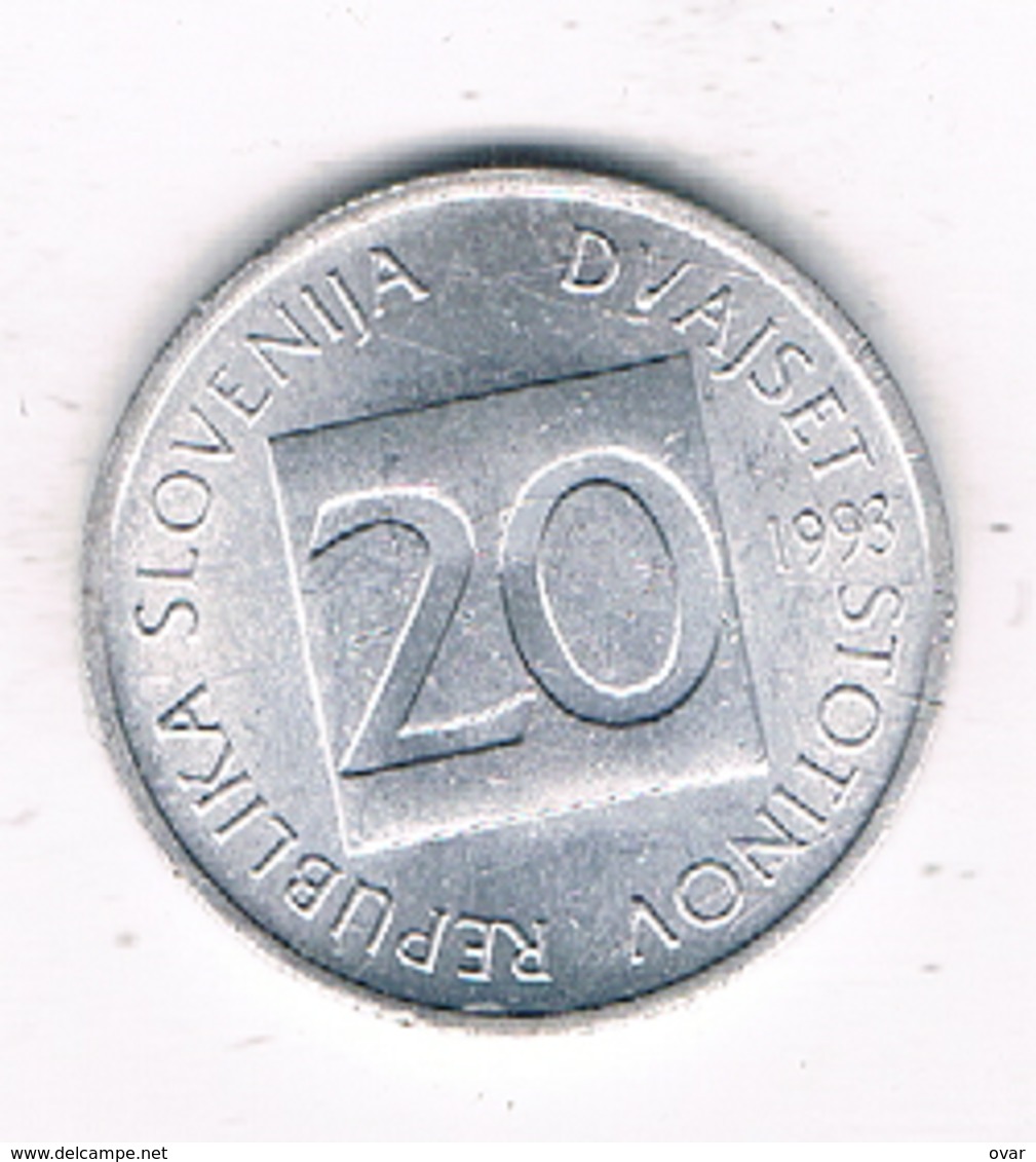 20 STOTINKOV 1993 SLOVENIE /1239/ - Slovénie