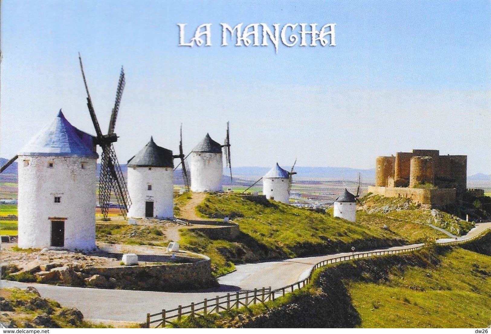 La Mancha (Espagne) - Molinos Y Castillo (Moulins à Vent Et Château) - Autres & Non Classés