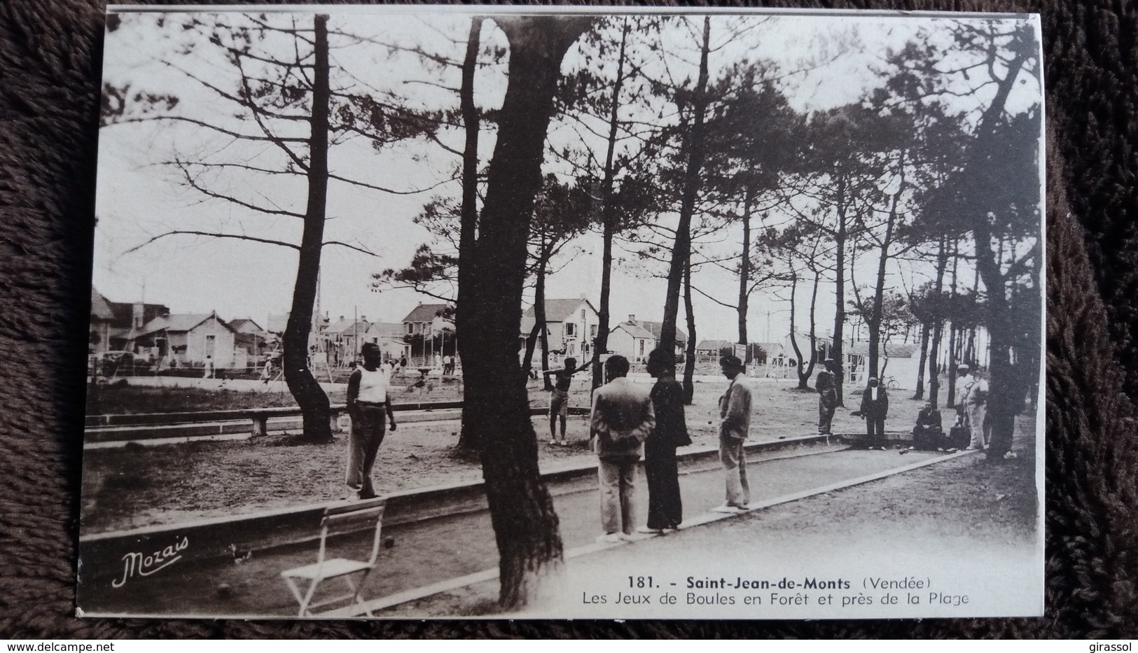 CPA JEUX DE BOULES PETANQUE EN FORET PRES PLAGE A SAINT JEAN DE MONTS VENDEE - Pétanque